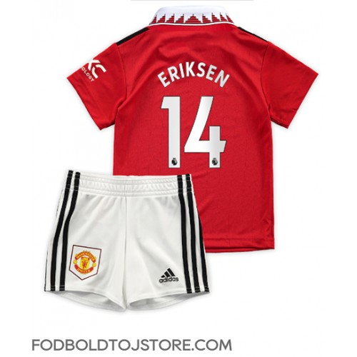 Manchester United Christian Eriksen #14 Hjemmebanesæt Børn 2022-23 Kortærmet (+ Korte bukser)